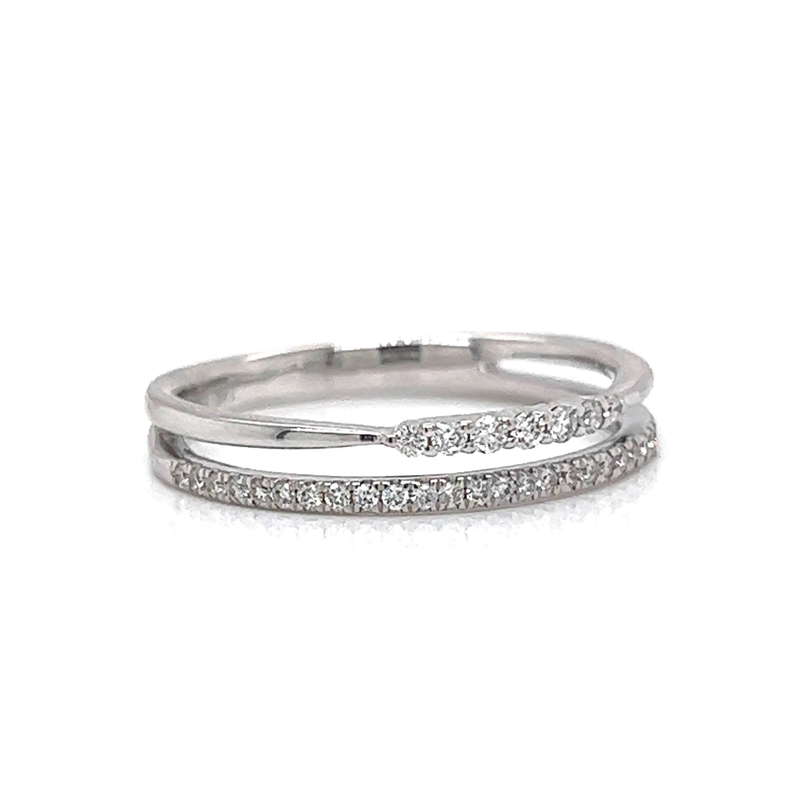 Pompeii3 1/2ct Black & White Pave Diamond Wedding Stackable Ring : Target