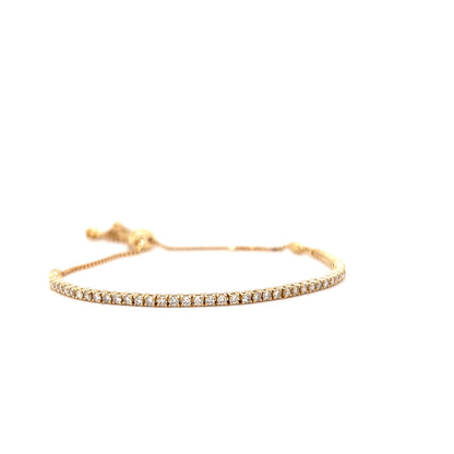 Classic Adjustable Diamond Tennis Bracelet in 14k Yellow Gold