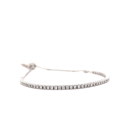 Adjustable Diamond Tennis Bracelet in 14k White Gold