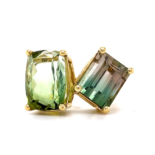 Two Stone Tourmaline Cocktail Ring in 18k Yellow Gold