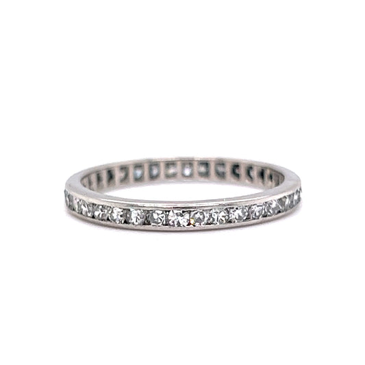 .88 Channel Set Diamond Eternity Band in 18k White Gold