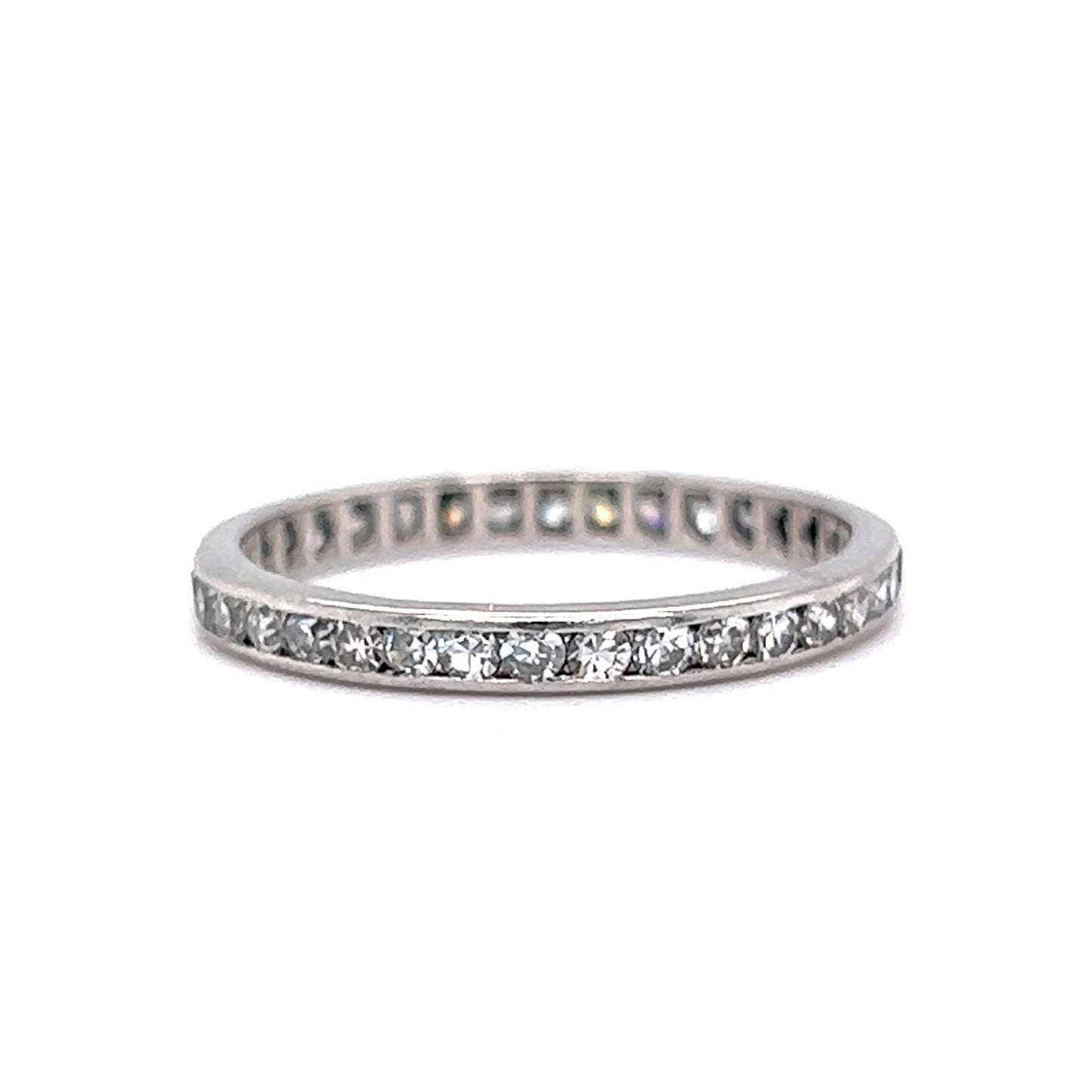 .88 Channel Set Diamond Eternity Band in 18k White Gold