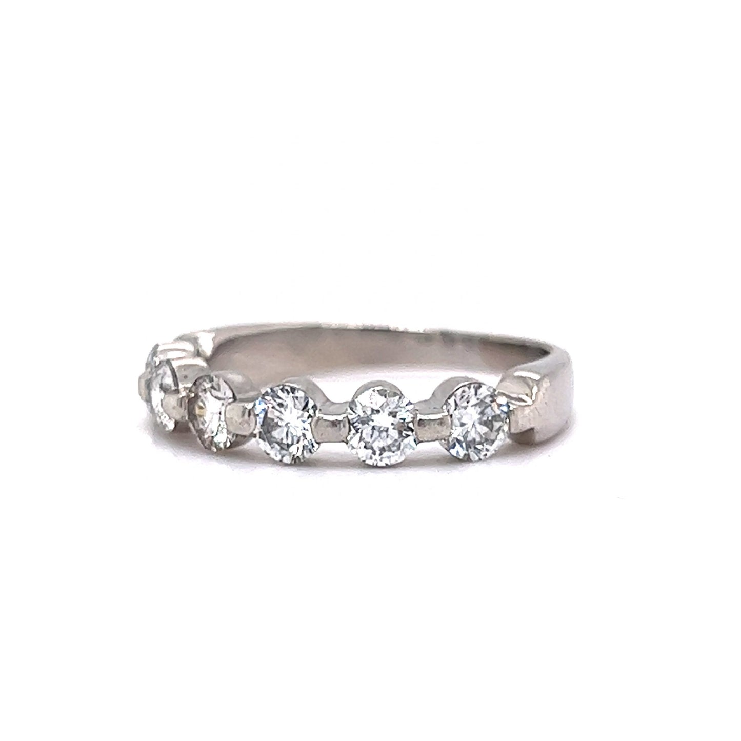 .84 Round Brilliant Diamond Wedding Band in Platinum