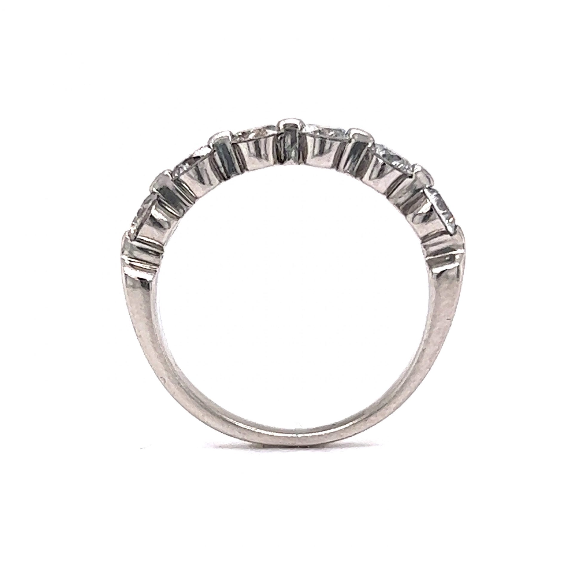 .84 Round Brilliant Diamond Wedding Band in Platinum