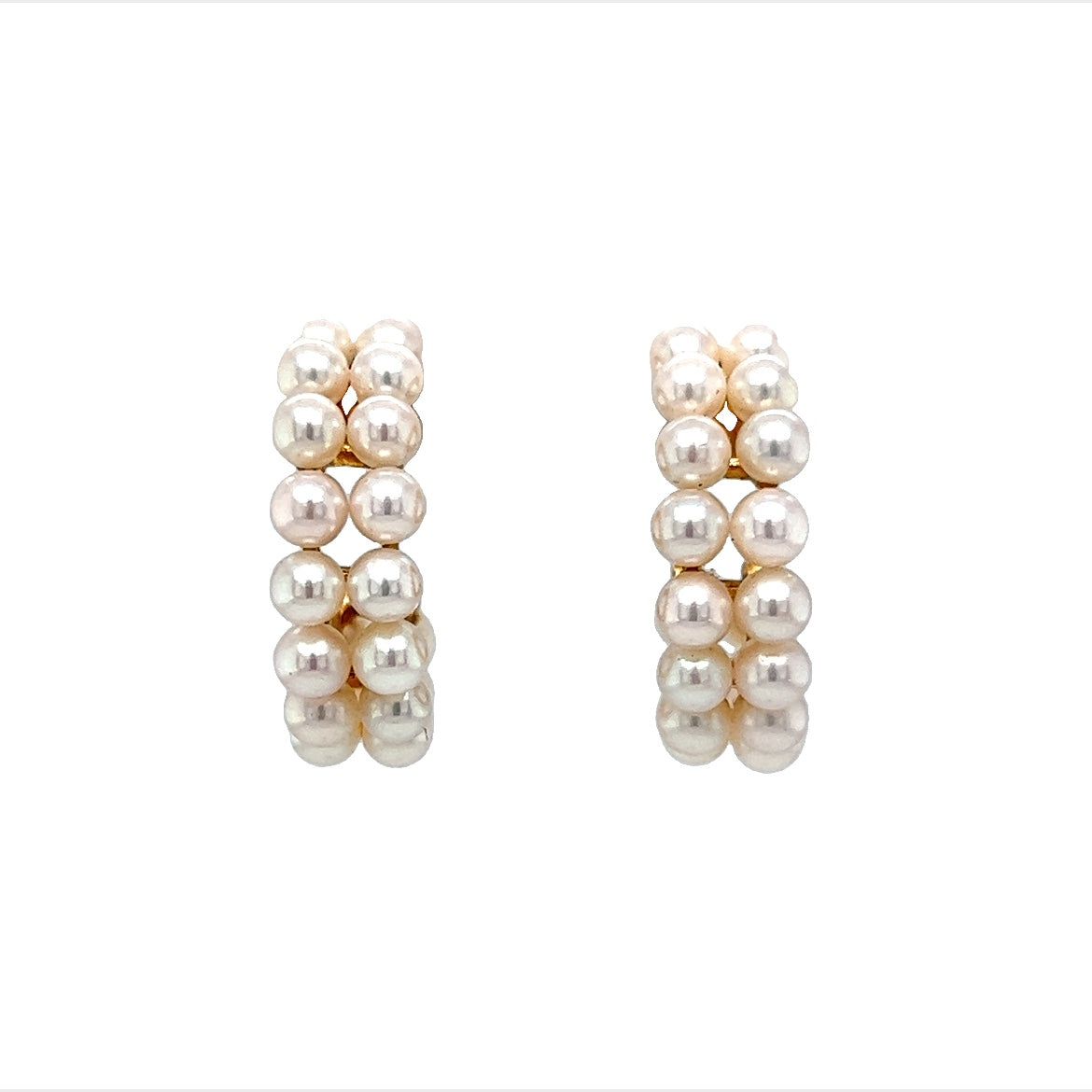 MIKIMOTO 18karat gold pearl and diamond hoop earrings  NETAPORTER