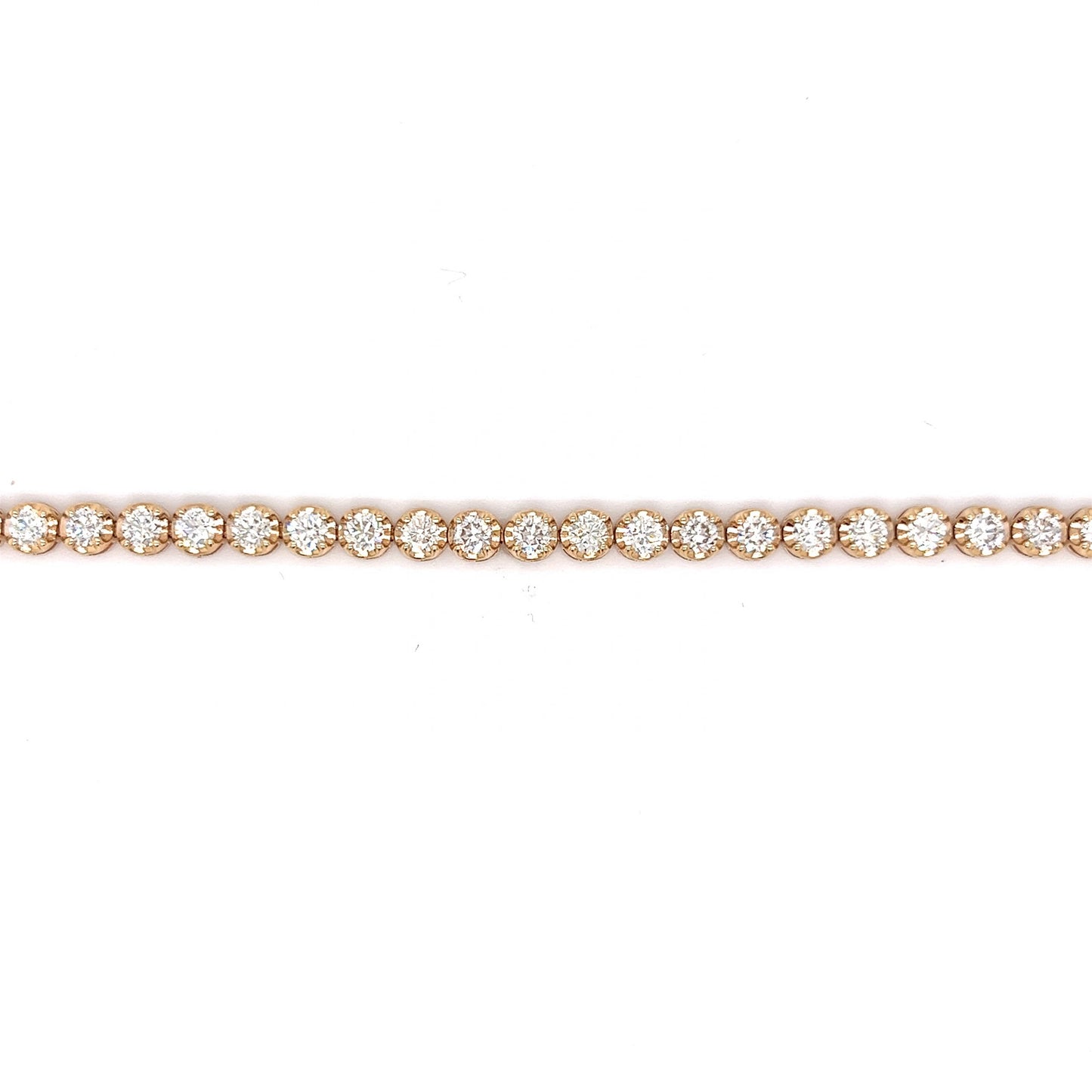 5.00 Round Brilliant Diamond Tennis Bracelet in 14k Yellow Gold