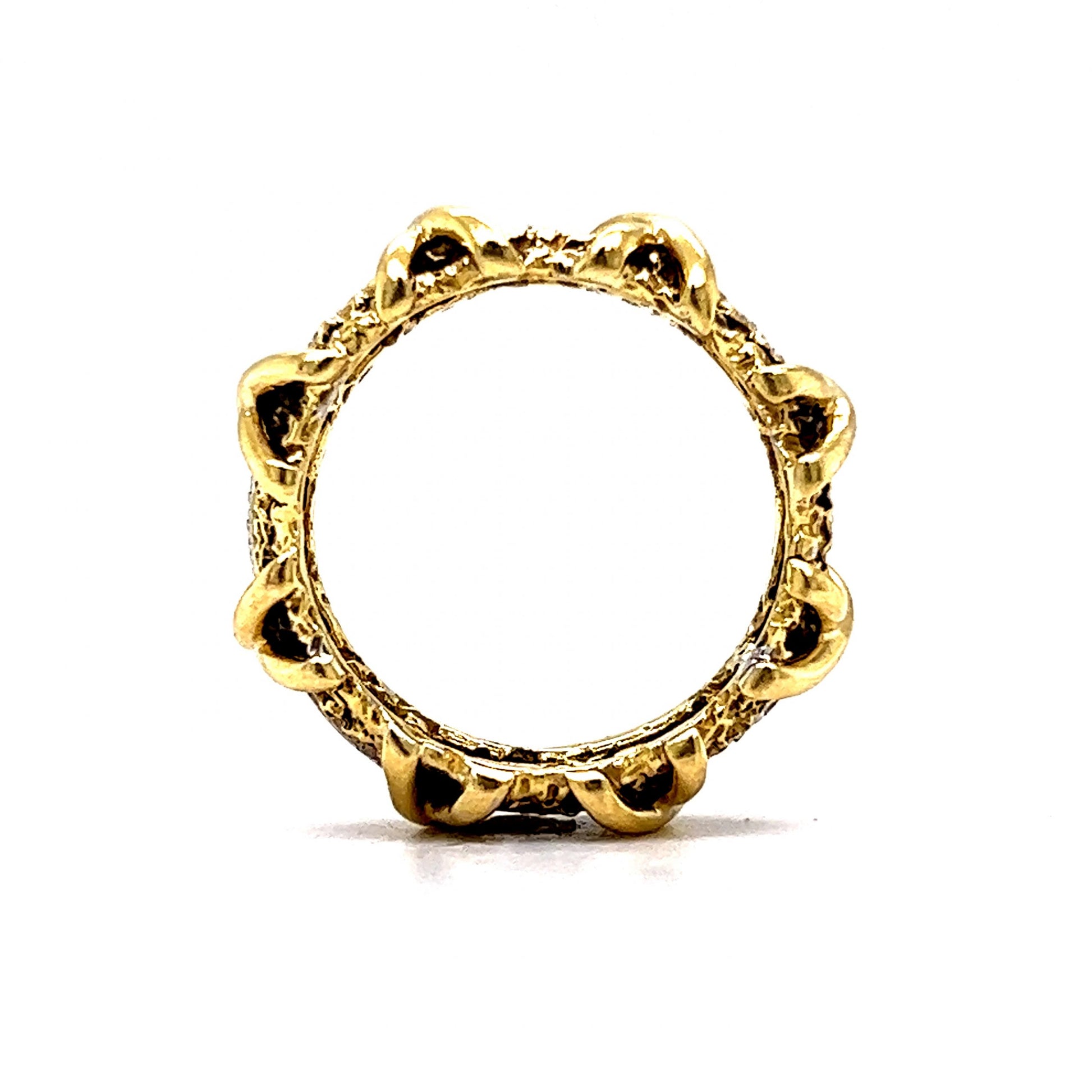 X Patterned Diamond Cocktail Ring in 14k Yellow Gold