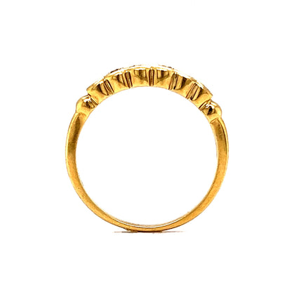 Connected Bezel Set Diamond Stacking Ring in 18k Yellow Gold