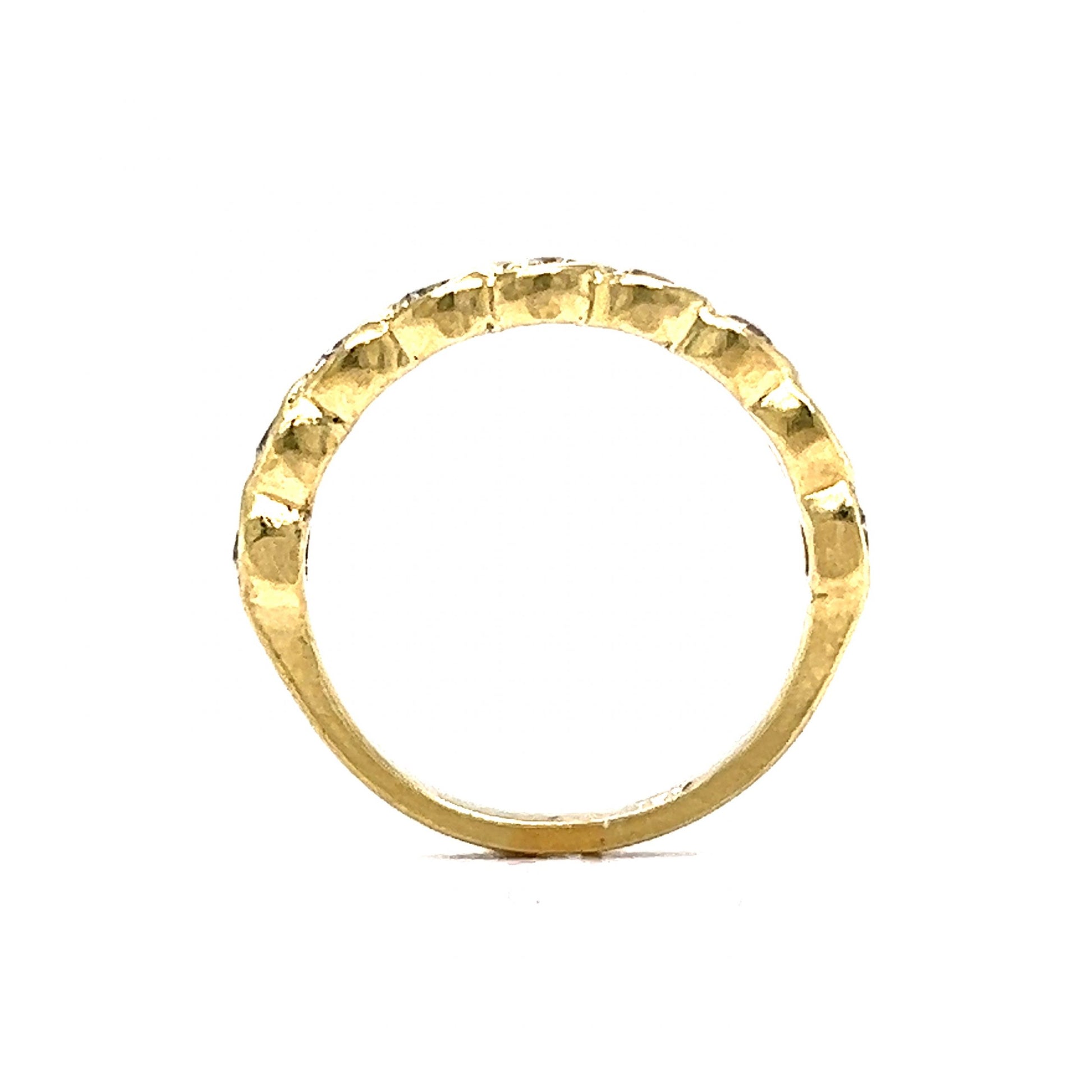 Braided Diamond Stacking Ring in 18k Yellow Gold