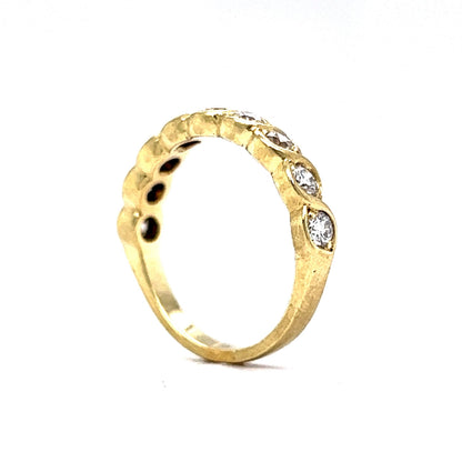 Braided Diamond Stacking Ring in 18k Yellow Gold