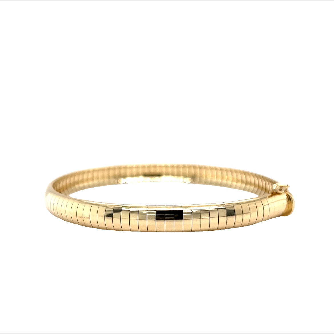 Stackable Gold Bangle 14K White Gold / 6mm / 15 cm