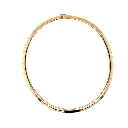 16 Inch Omega Necklace in 14k Yellow Gold