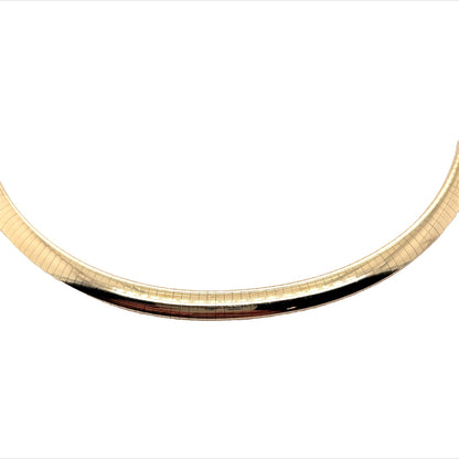 16 Inch Omega Necklace in 14k Yellow Gold