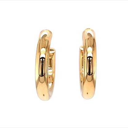 30mm Thick Hoop Earrings in 14k Yellow Gold