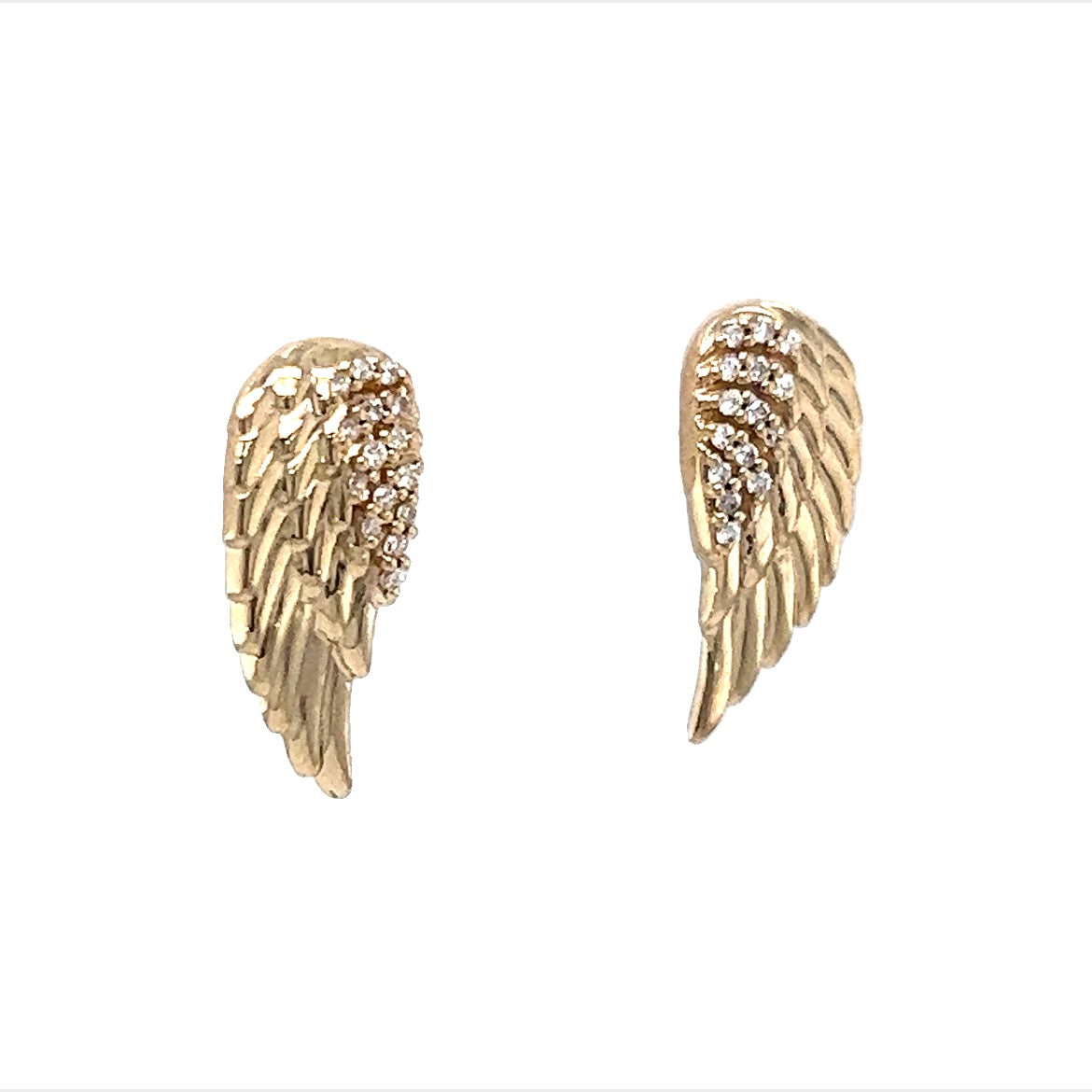 Angel wing clearance earrings studs