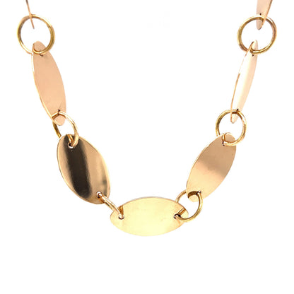 Borsheims Oval Mirror Link Chain Necklace in 14k Yellow Gold