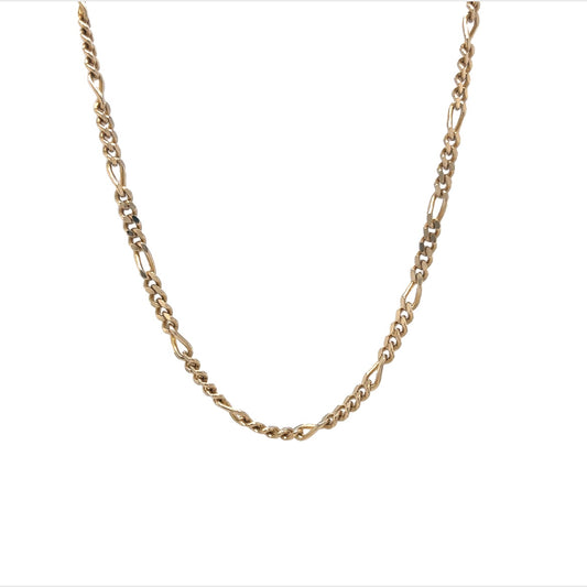18 Inch Everyday Figaro Chain Necklace in 14k Yellow Gold