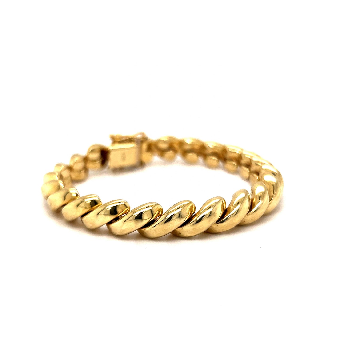 Modern Twisted Rope Bracelet in 14k Yellow Gold