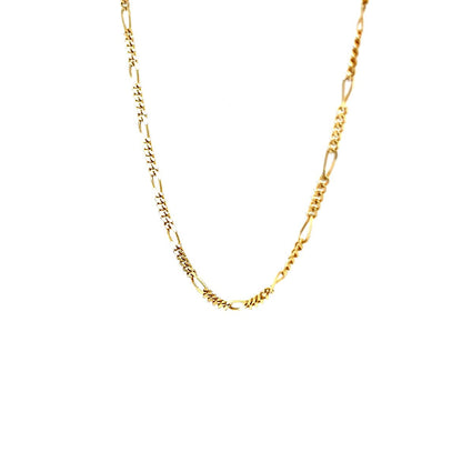 Modern 19 Inch Chain Necklace in 14k Yellow Gold