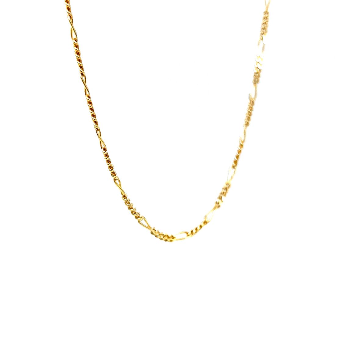 Modern 19 Inch Chain Necklace in 14k Yellow Gold