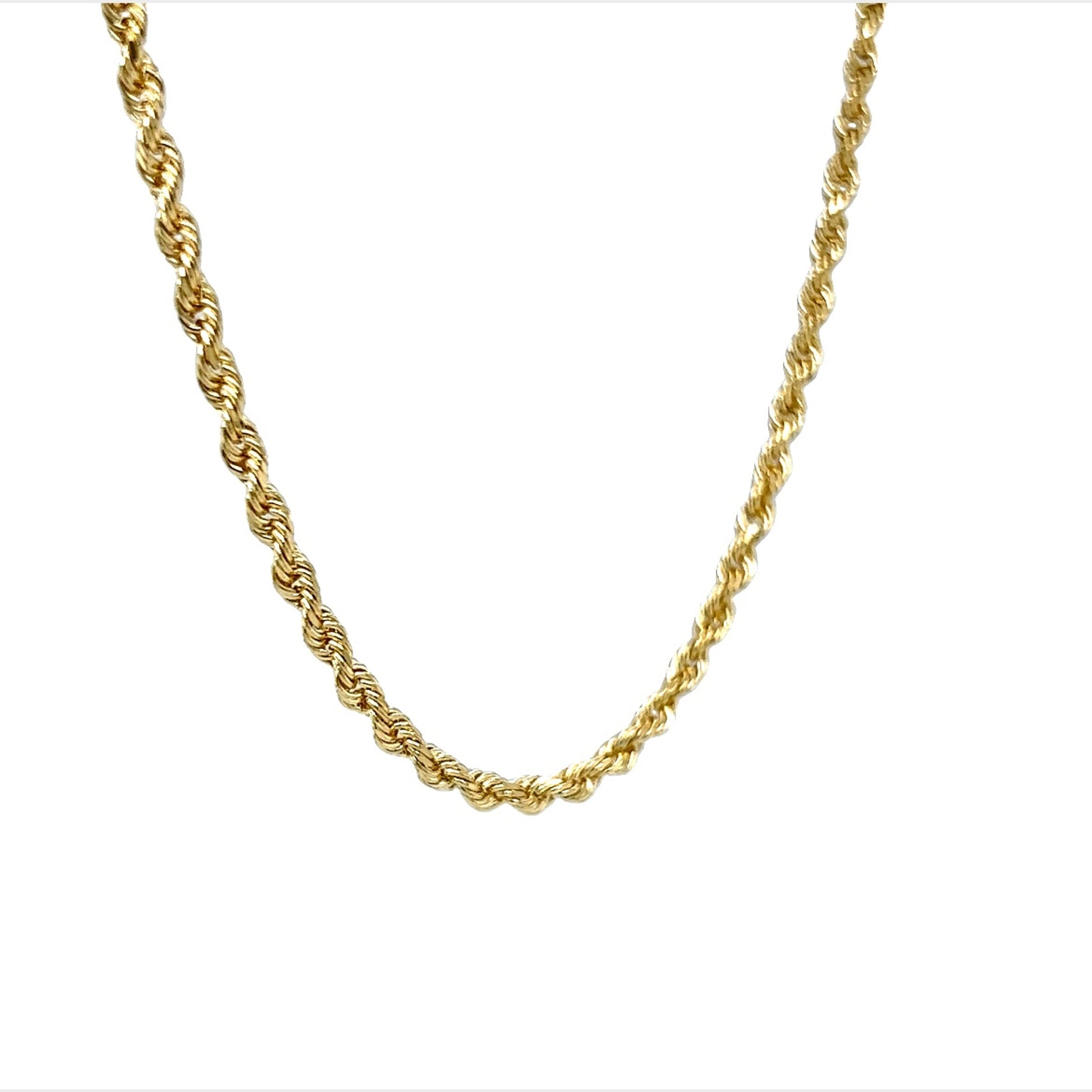Modern 20 Inch Rope Chain in 14k Yellow Gold – Filigree Jewelers