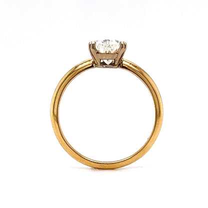 2.00 Pear Cut Diamond Engagement Ring in 18k Yellow Gold