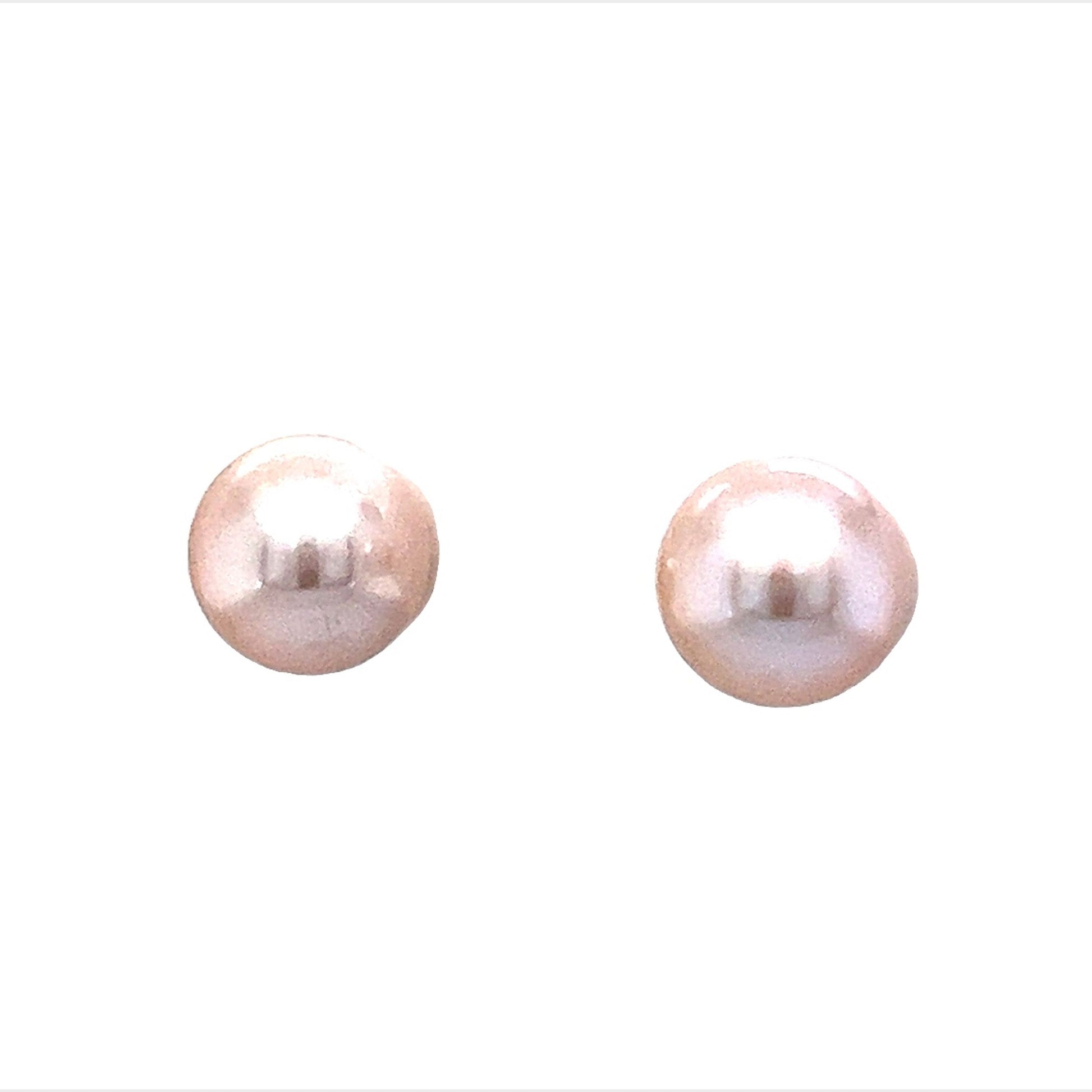 8mm Classic Pearl Stud Earrings in 18k Yellow Gold