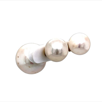 Peekaboo Pearl Stud Earrings in 18k Yellow Gold