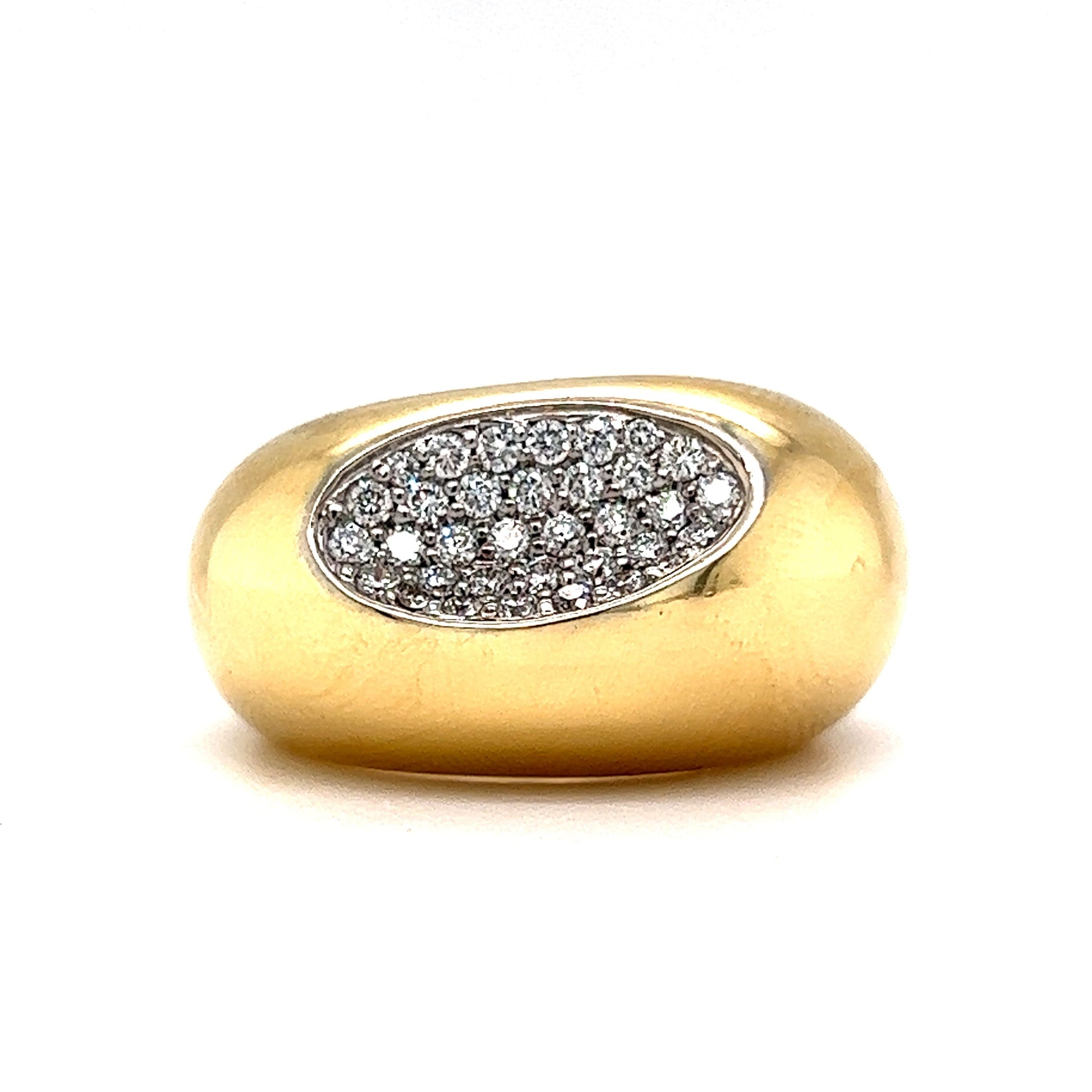 Roberto Coin Capri Plus Diamond Ring in 18k Yellow Gold – Filigree