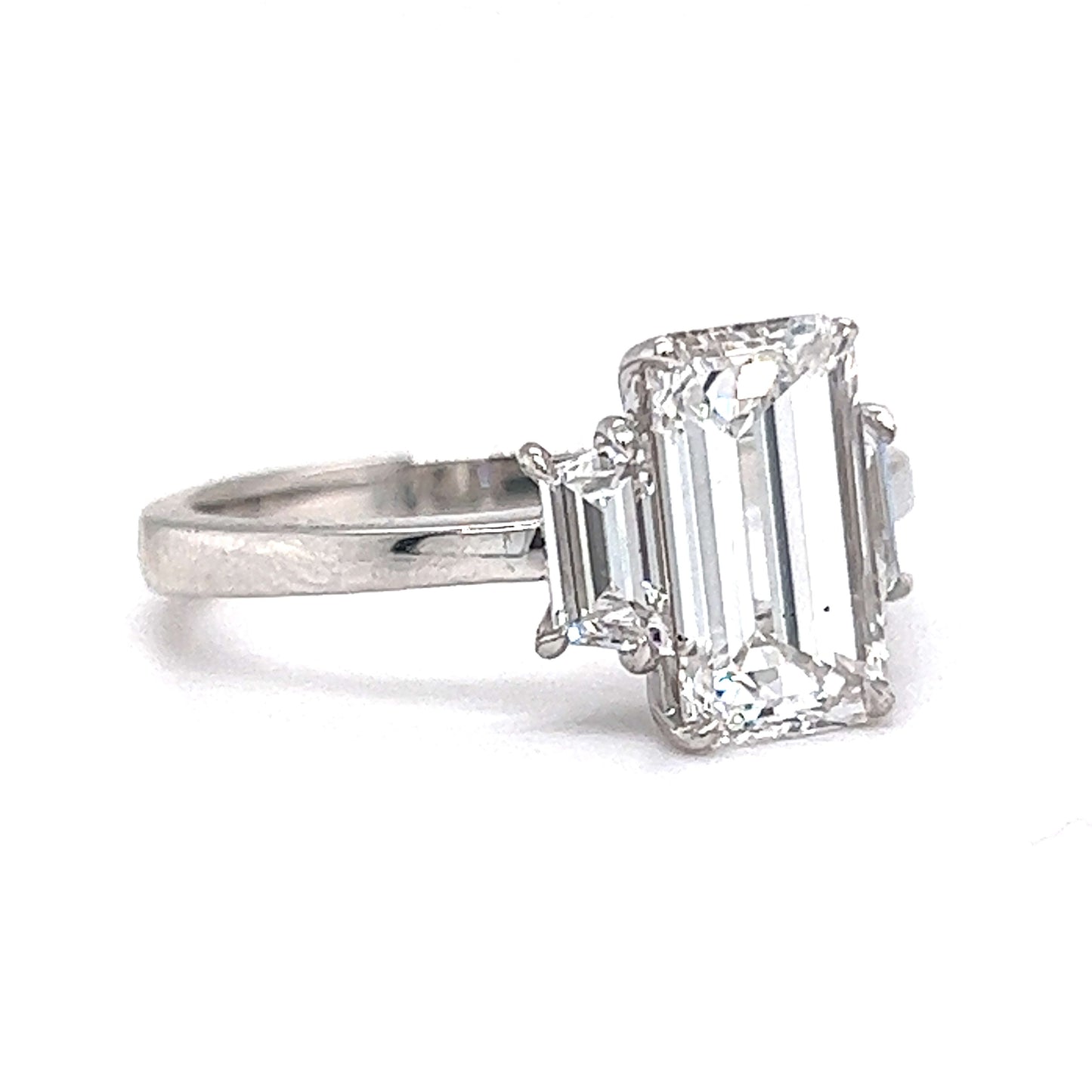 2.02 Emerald Cut Diamond Engagement Ring in 18k White Gold