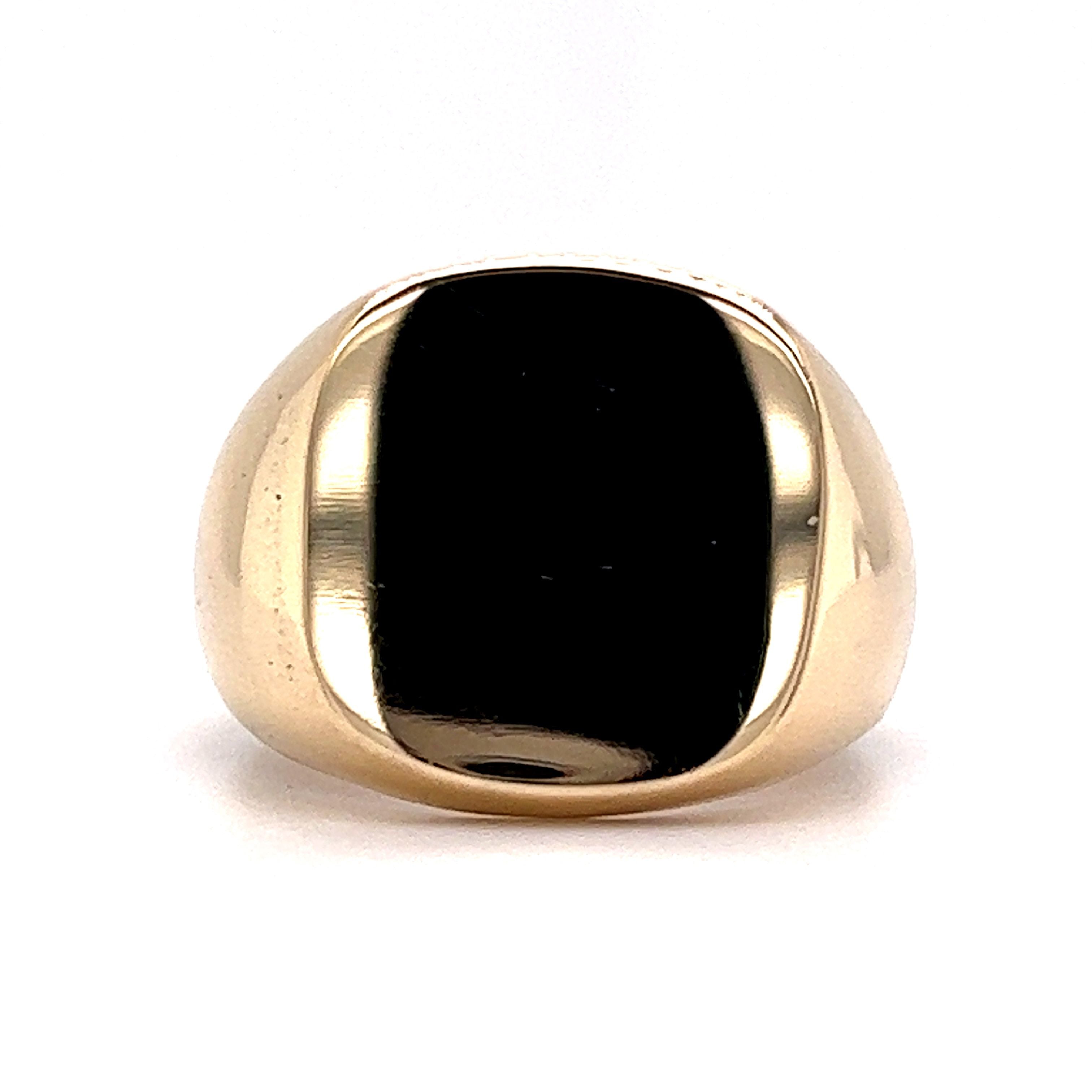 Unisex Mid-Century Signet Ring in 10k Yellow Gold – Filigree Jewelers