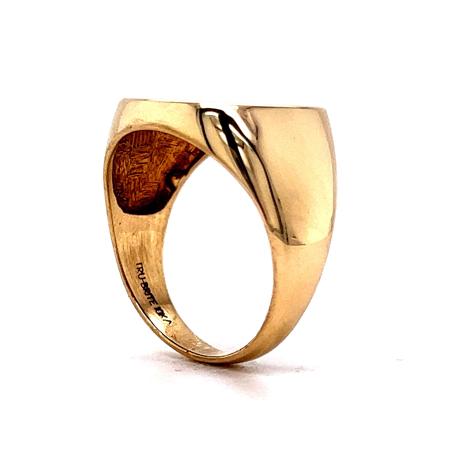 Unisex Mid-Century Signet Ring in 10k Yellow Gold