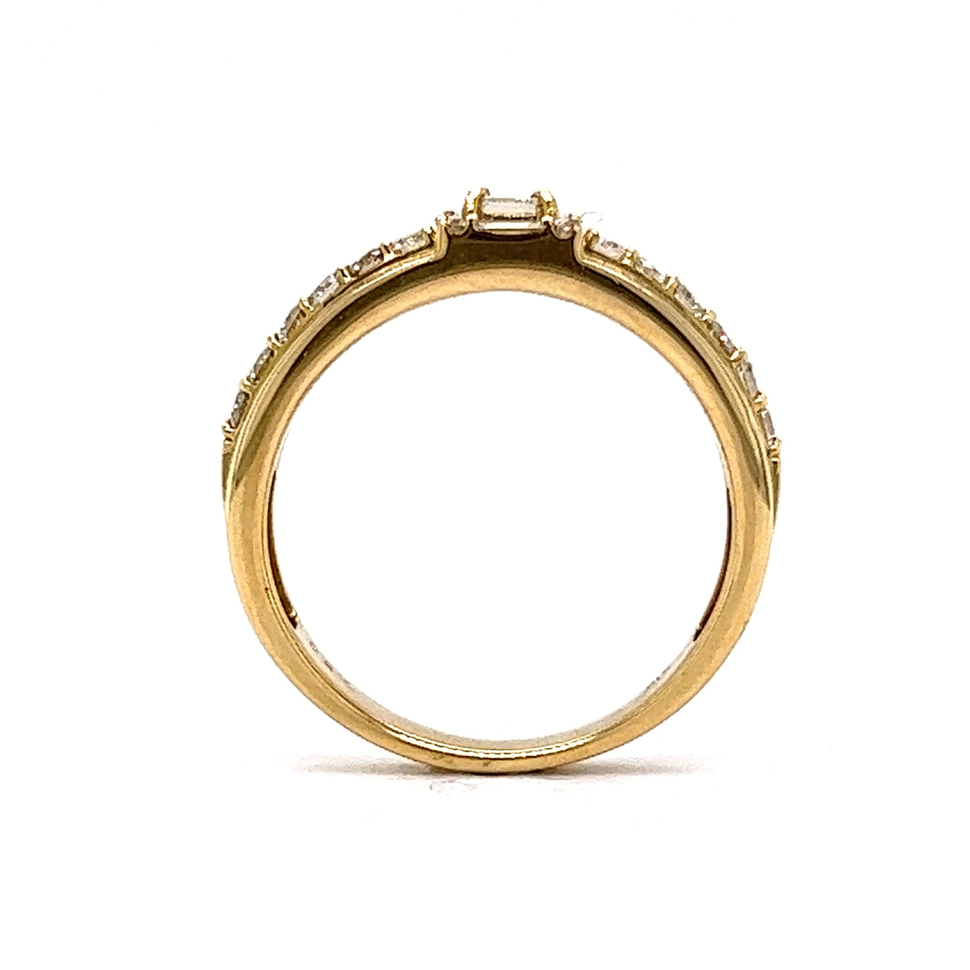 Princess Cut Diamond Stacking Ring in 18k Yellow Gold