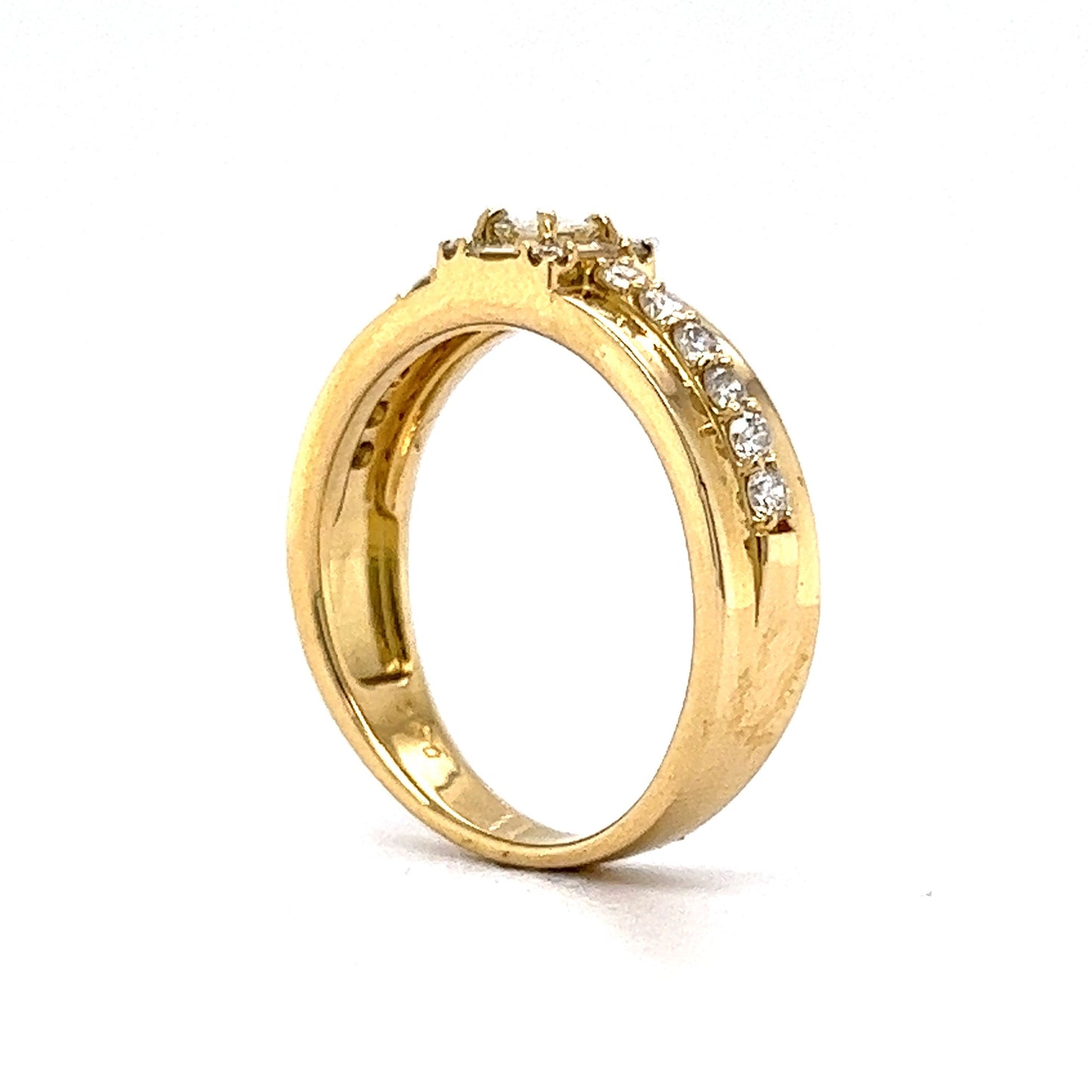 Princess Cut Diamond Stacking Ring in 18k Yellow Gold