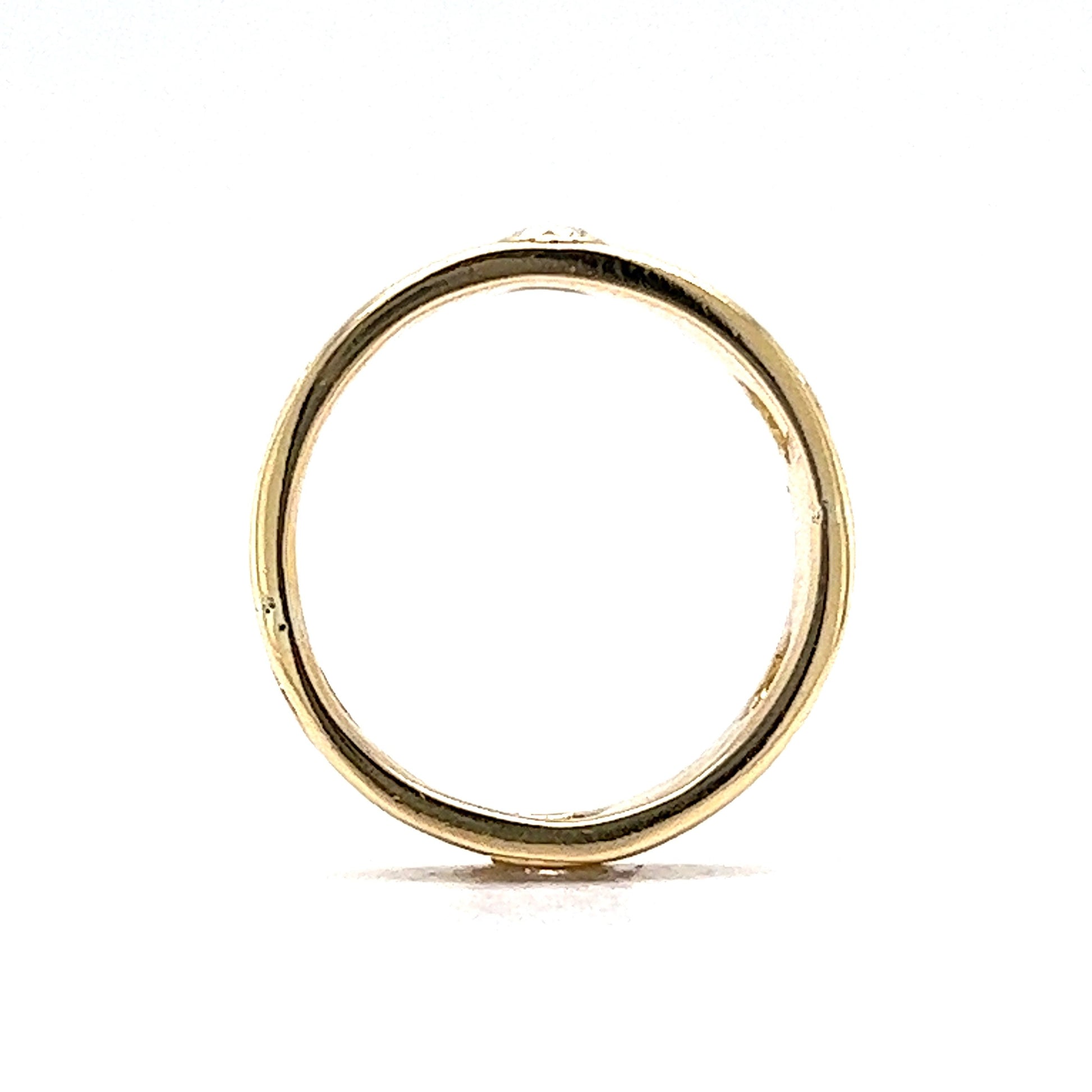 Diamond Accented Love Style Ring in 14k Yellow gold