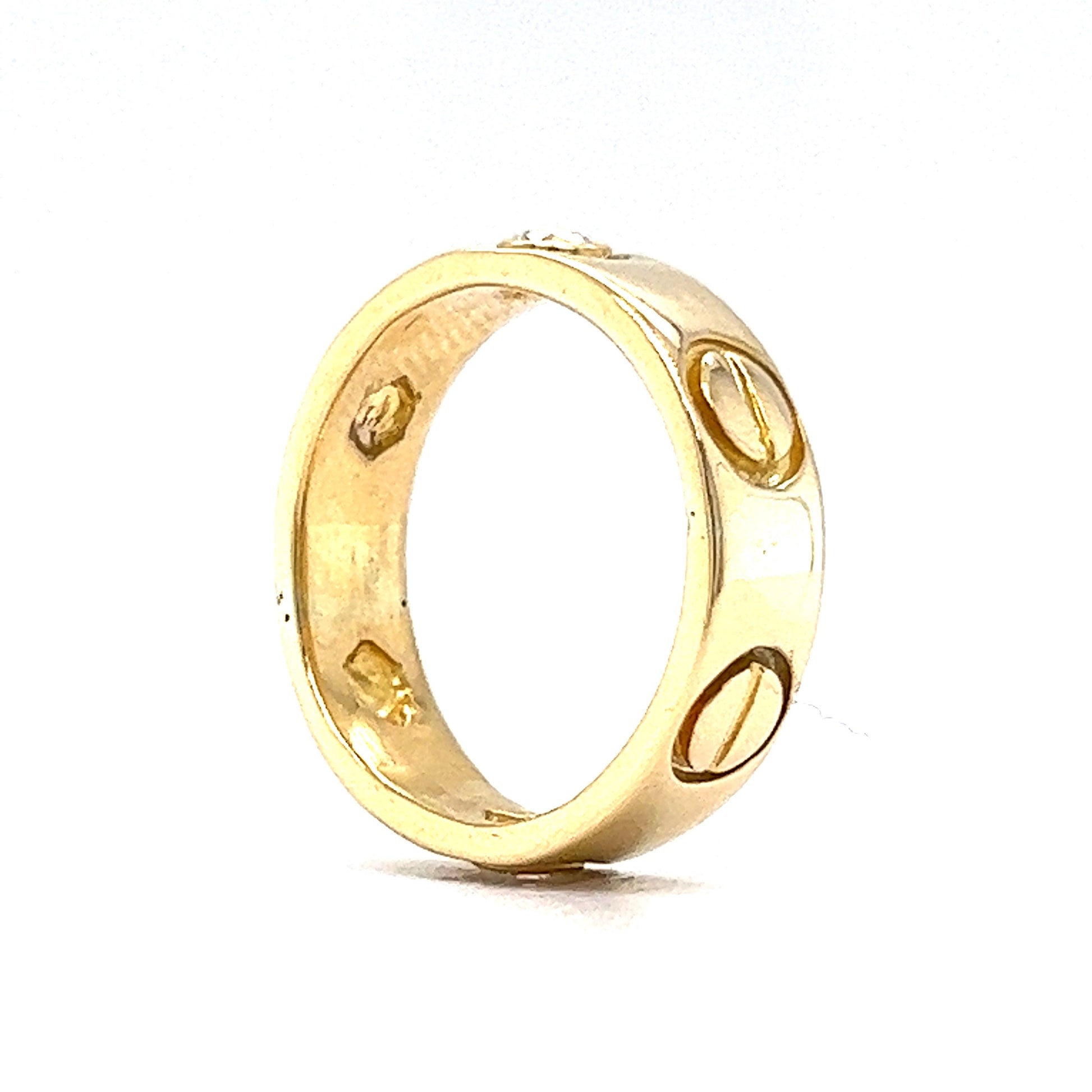 Diamond Accented Love Style Ring in 14k Yellow gold