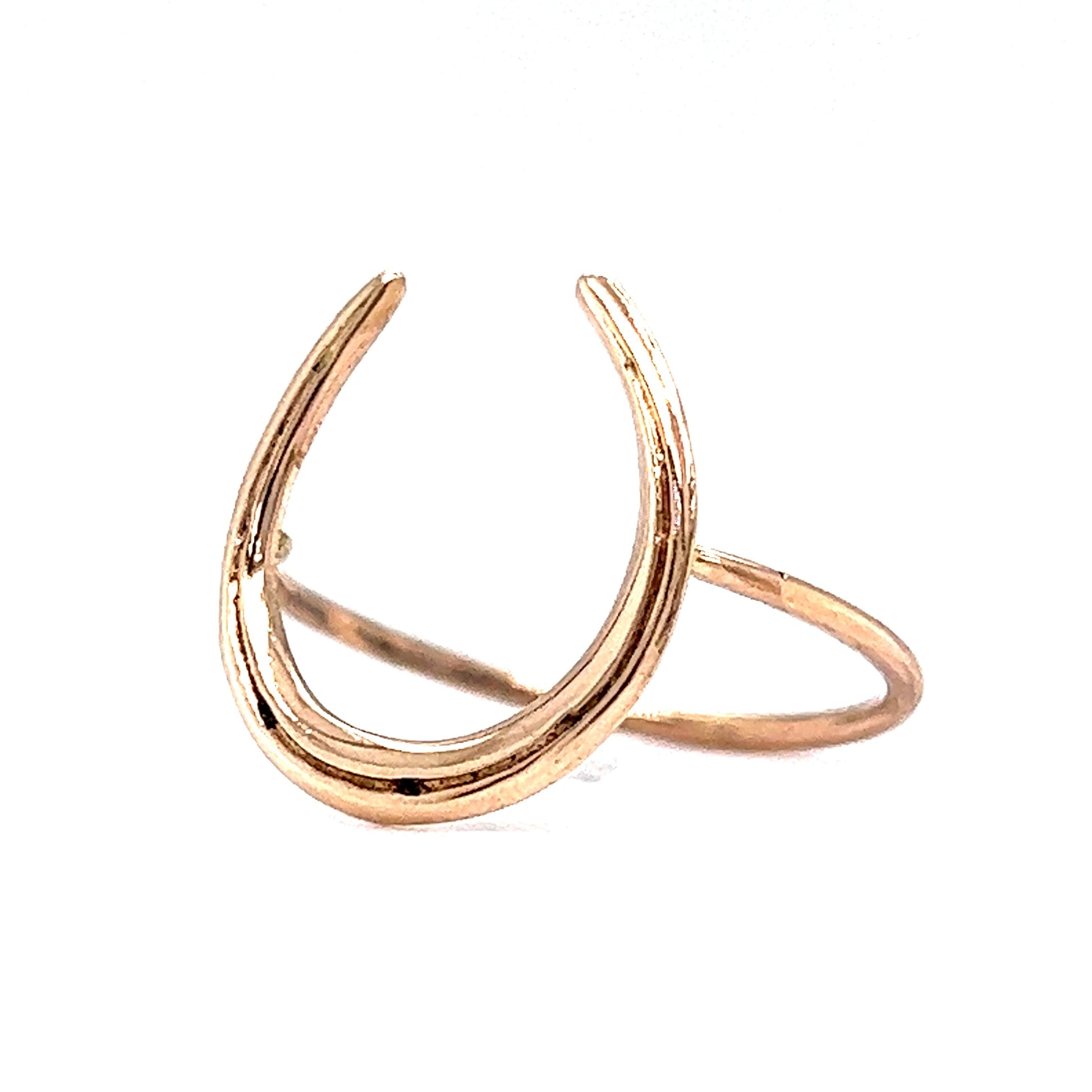 Victorian Good Luck Horseshoe Ring in 10k Yellow Gold