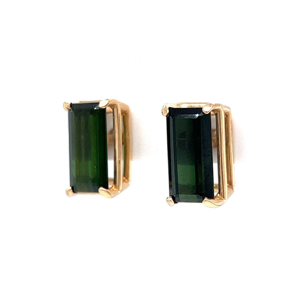 Dark green stud earrings sale