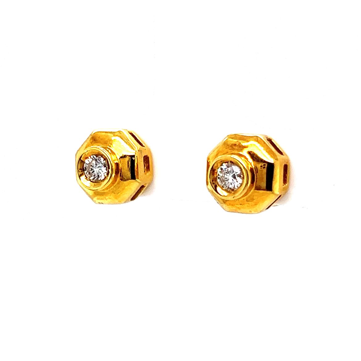 Minoo Double Flower 18K Gold Plated Cubic Zirconia Drop Earrings – Eye  Candy Los Angeles