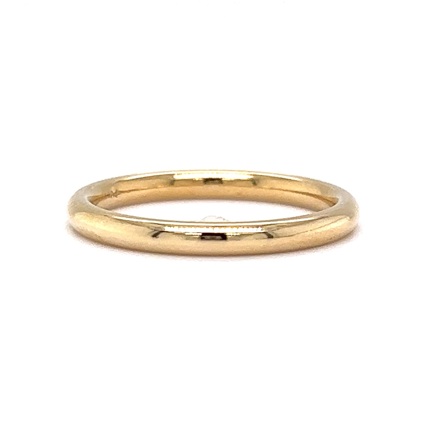 Thin 2mm Wedding Band in 14k Yellow Gold