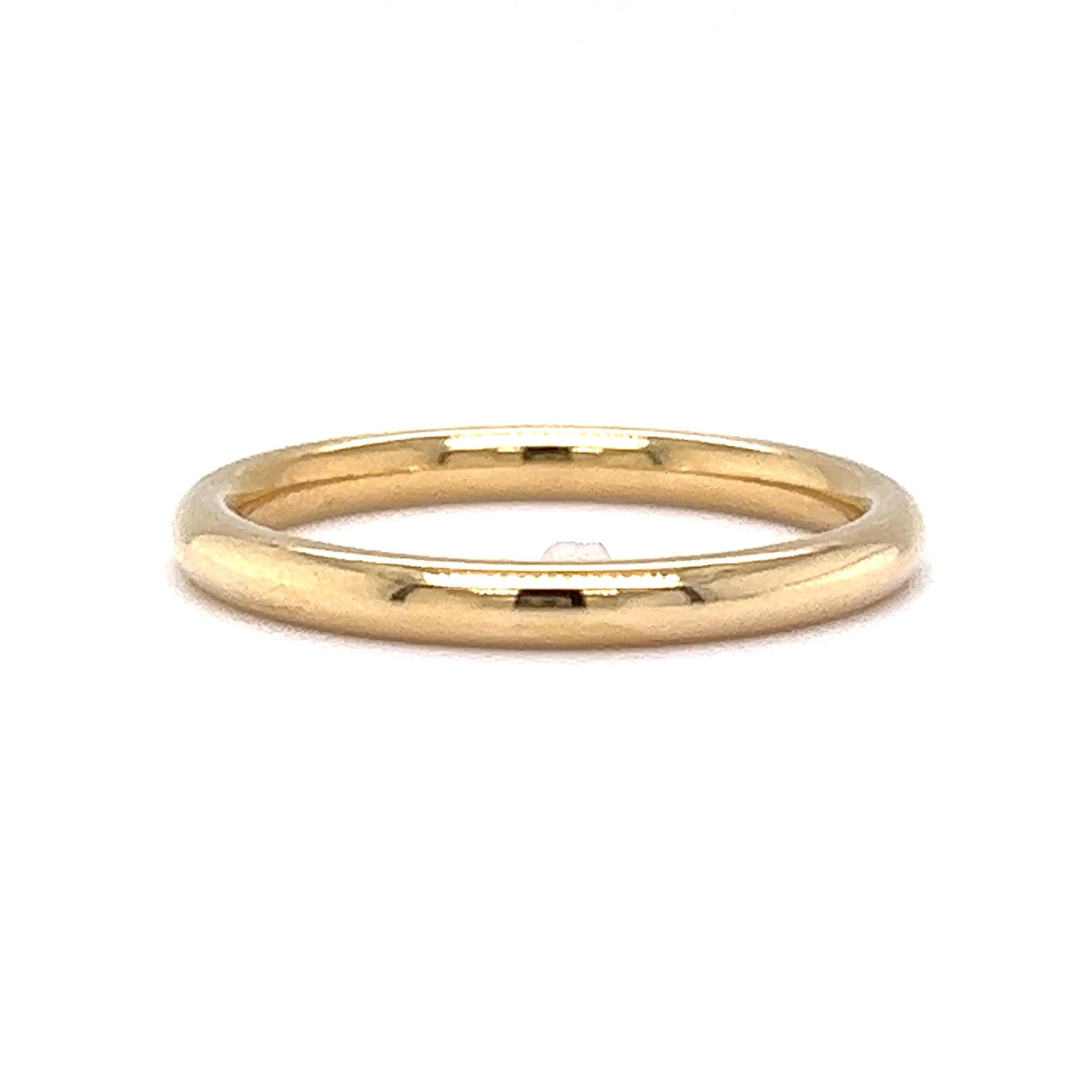 Thin 2mm Wedding Band in 14k Yellow Gold