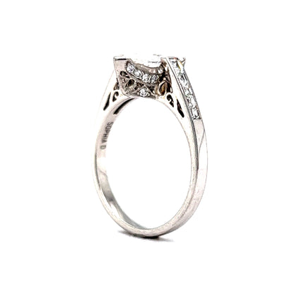 1.25 Marquise Cut Diamond Engagement Ring in Platinum