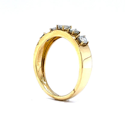 Multi-Cut Diamond Stacking Ring in 18k Yellow Gold