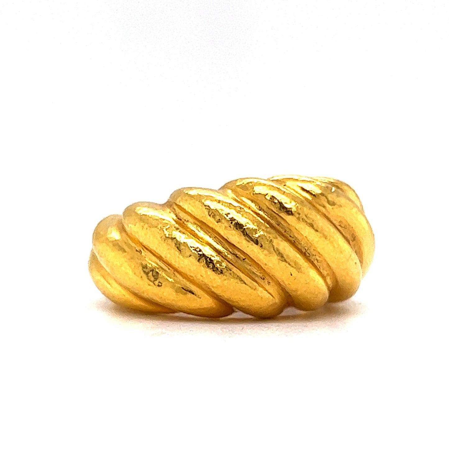 Zolotas Croissant Cocktail Ring in 22k Yellow Gold