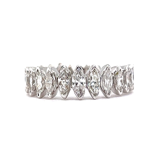 Marquise Cut Diamond Eternity Band in Platinum