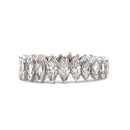 Marquise Cut Diamond Eternity Band in Platinum