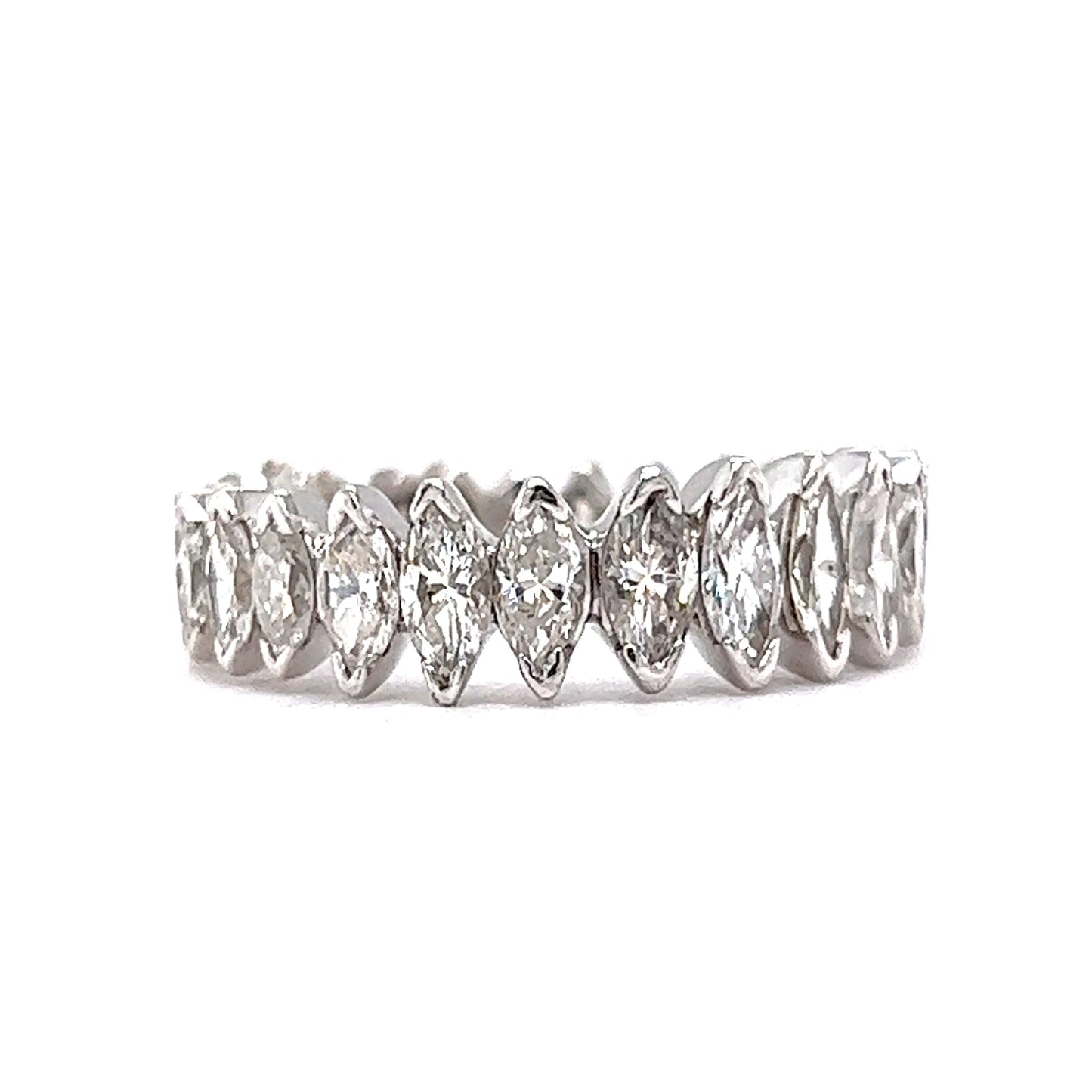 Marquise Cut Diamond Eternity Band in Platinum