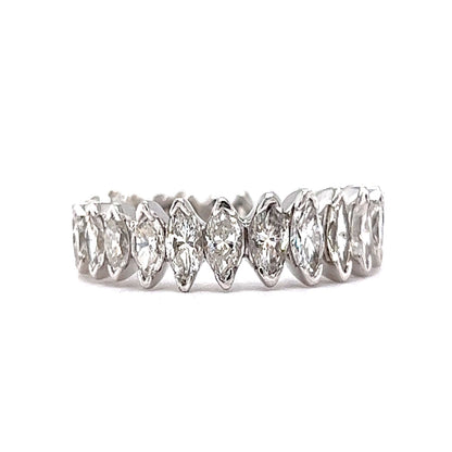 Marquise Cut Diamond Eternity Band in Platinum