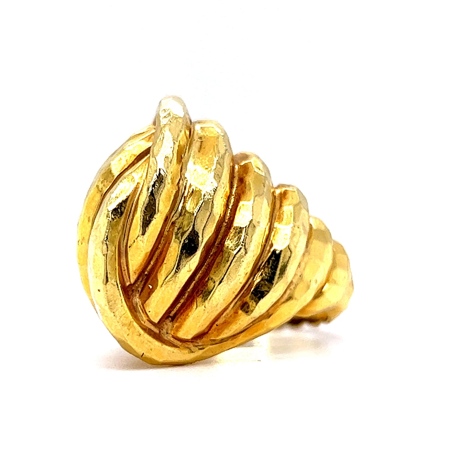 Henry Dunay Textured Knot Cocktail Ring in 18k Yellow Gold