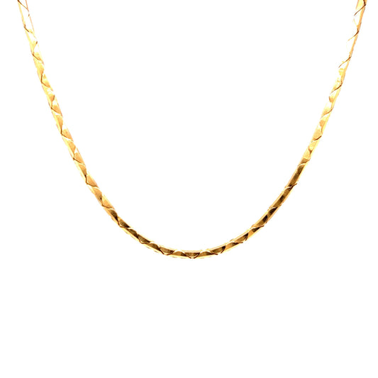 24 Inch Italian Chain Necklace in 14k Yellow Gold